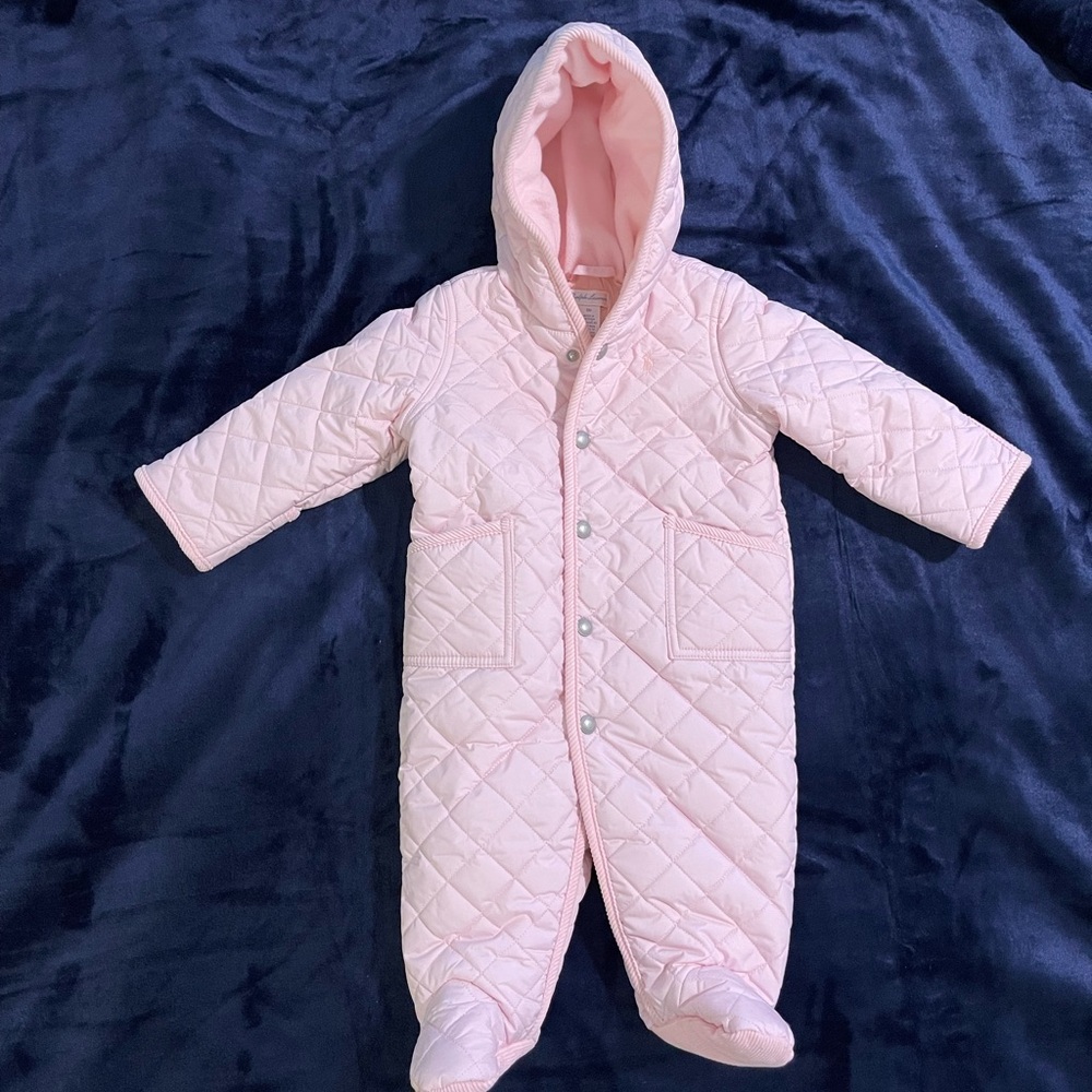 Ralph Lauren 6M Baby Girl Pink Puffer Jacket